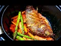 ONLY 3 Ingredients Tasty Air Fryer Whole Tilapia Air Fryer Whole Fish Recipe Quick and Easy