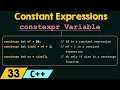 Constant Expressions