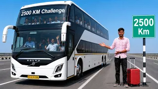 Spending 3 Days In Very Luxury Volvo Bus - 2500 KM Challenge- 72 घंटे में तो पागल हो गया