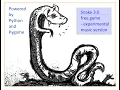 Snake game made with Python with experimental music
