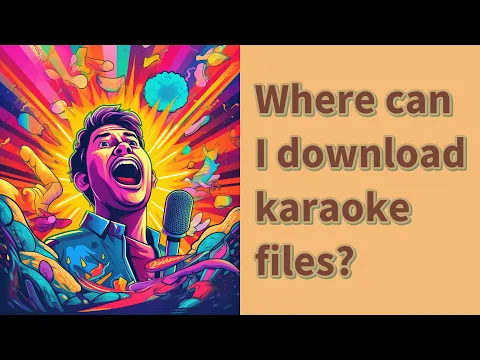 Download MP3 Where can I download karaoke files?