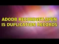 ADODB recordset open is duplication records