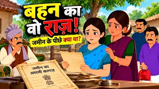 बहन का वो राज़ 😢 | जमीन के पीछे छिपी थी एक बड़ी साज़िश | Hindi Cartoon Story #cartoon