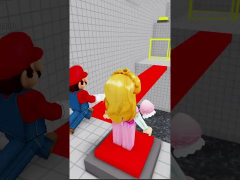 Mario and Princess Peach trying teamwork obby 🤯 #shorts