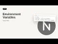 Next js - Web development basic Series Environment Variables