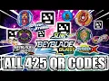 ALL 425 QR CODES BEYBLADE BURST APP A TO Z ALL QR CODES