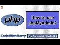 phpMyAdmin Tutorial Creating Database Tables PHP Tutorial
