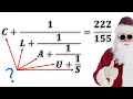 Can You Solve This Christmas Puzzle for C L A U and S