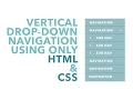 Vertical Drop-Down Navigation using HTML CSS