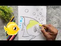 Fish Coloring Pages Painting Fun Art Learning Colors for Kids