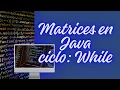 Matrices en Java ciclo While