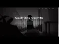 Sticky Header Navbar - HTML CSS JavaScript