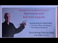 Accounting for Receivables and Bad Debt Expense - Direct Write Off and Allowance Method Step-by-Step
