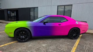 INSANE Challenger Fade Car Wrap! | Full Video! Custom Design Wrap!