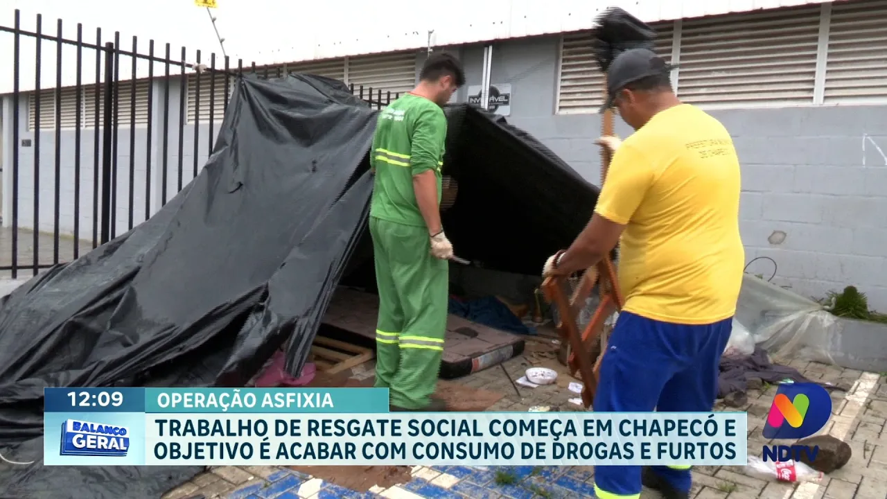 Trabalho de resgate social começa em Chapecó com objetivo de acabar com consumo de drogas e furtos