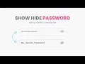 Show Hide Password Using Vanilla Javascript CSS3 Neumorphism