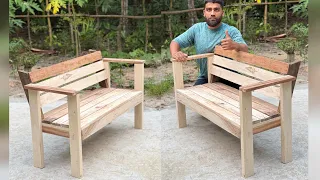 Amazing DIY Garden Bench from Reclaimed Wood | Woodworking Project । Start to Finish Full Process 