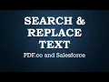 How to Search and Replace Text with PDF co Salesforce