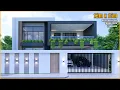 Modern House House Design 2 Storey 12m x 15m with 5 Bedrooms