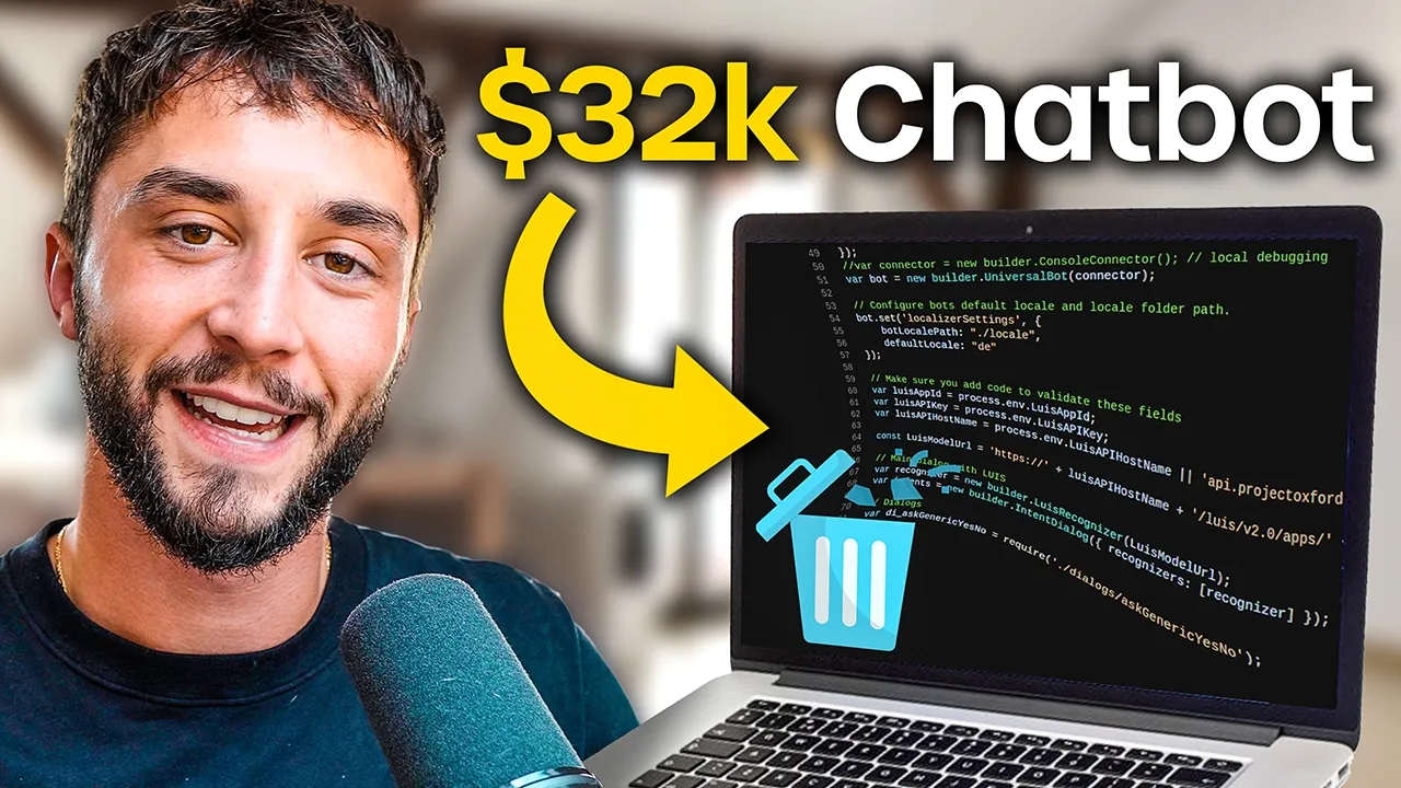Outline Video How to Create a $32,000 AI Chatbot in 18 Minutes (No-Code)