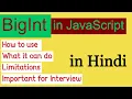 BigInt in JavaScript in Hindi Advance JavaScript tutorial in Hindi JavaScript BigInt