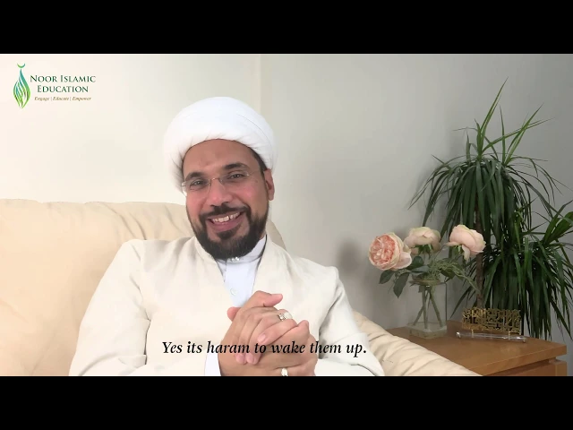 ⁣Sheikh, my husband keeps waking me up for fajr prayers. Help!