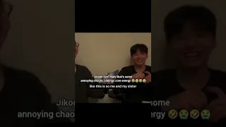 Jikook Live Nah That S Someannoying Chaotic Siblings Core Energy Like Btsshorts Jimin Jk Bts 