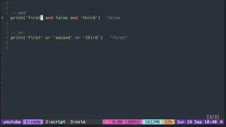 Lua Tutorial with Neovim Logical Operators and or not