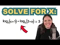 Solve Logarithmic Equations - Step by Step