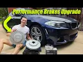 R1 Concepts Drilled and Slotted Rotors for BMW F10 535i Build pt 8