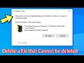 The action cannot be completed because the file is open in another program