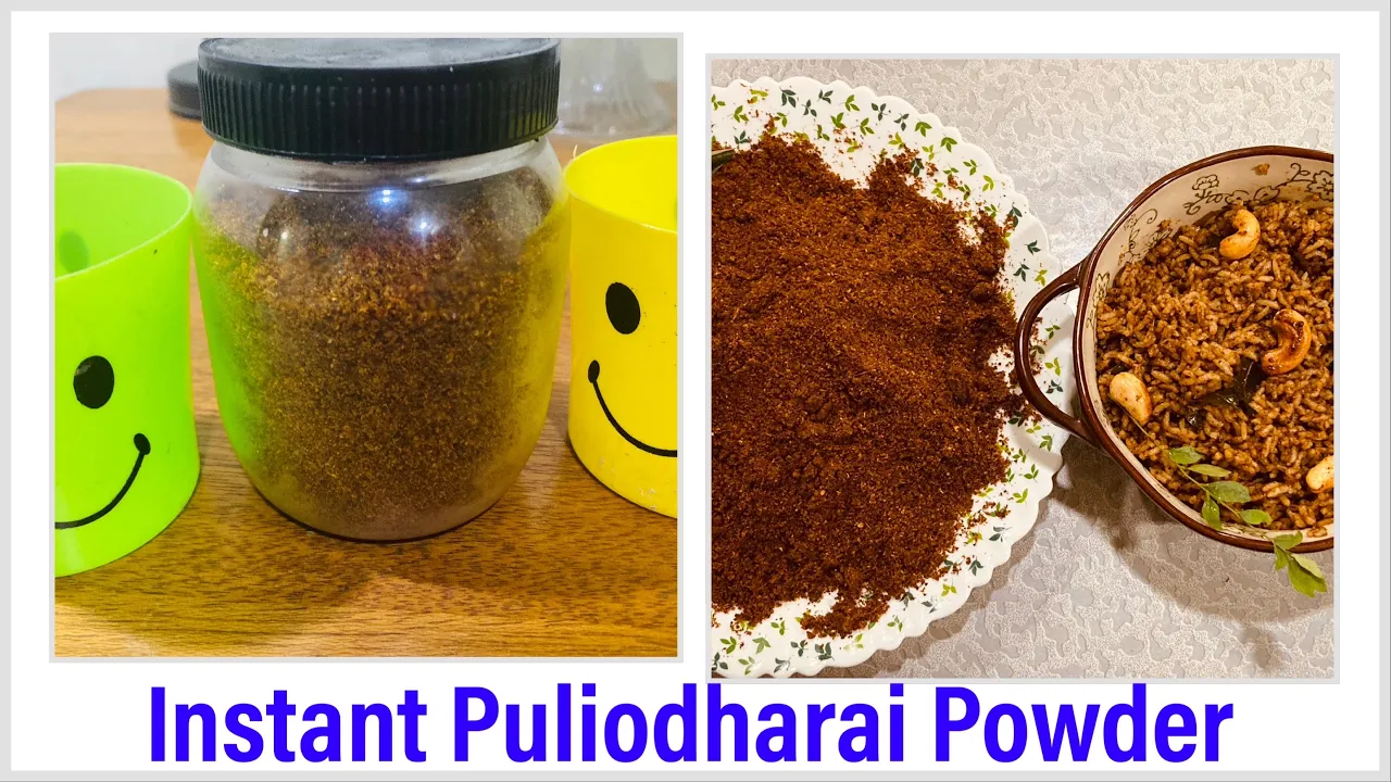 Instant Pulikachal or Instant Puliodharai Powder!   Meenama recipe to impress!   No Long Process!