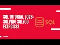 SQL Tutorial 2026 Solving SQLZoo Exercises