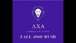 Lambda Chi Alpha Fall 2020 Formal Rush