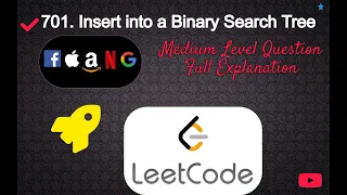 701 Insert into a Binary Search Tree Medium Level Interview Question Full Explanation in Python