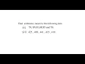 How to obtain Arithmetic mean for raw data series - Arithmetic Mean