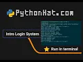 Python simple login system part 1-introduction