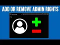How to Change User Permissions via Command Line Admins in Windows