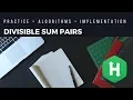 EP32 Hackerrank Solution of Divisible Sum Pairs in Golang Coding Interview Question