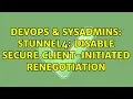 DevOps SysAdmins stunnel4 Disable Secure Client-Initiated Renegotiation
