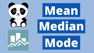 Calculate the mean median and mode in pandas Python