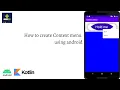 How to create context menu in android studio for beginners android studio tutorial 2021