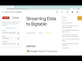 Streaming Data to Bigtable With Explanation
