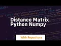 distance matrix python numpy