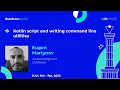 Kotlin script and writing command line utilities