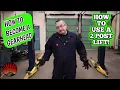 How to safely use a two post hoist in an automotive shop