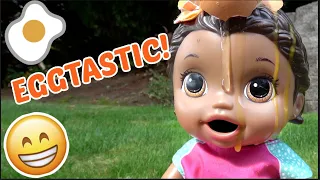 BABY ALIVE DROPS a EGG on her HEAD!!!! The Lilly and Mommy Show! FUNNY KIDS SKIT!