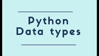 Python Bangla Tutorial for Beginners Data type