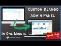 Django Custom Admin Panel In One Minute Django Tricks Python Hindi Tutorials