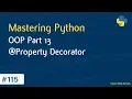 Learn Python in Arabic - OOP Part 13 Property Decorator